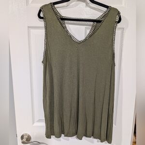 Lane Bryant Sage Green Swing Sleeveless Tank Top in Size 18/20 (2X)